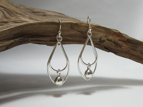 Stand out sterling silver earrings which are 40mm long and 20mm wide 925 Silver Canterbury