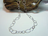 sterling silver hammered link necklace 925 Canterbury