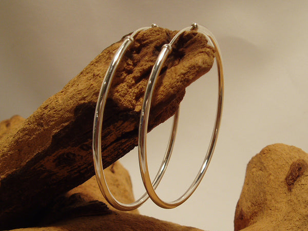 Silver large hoops Clearance