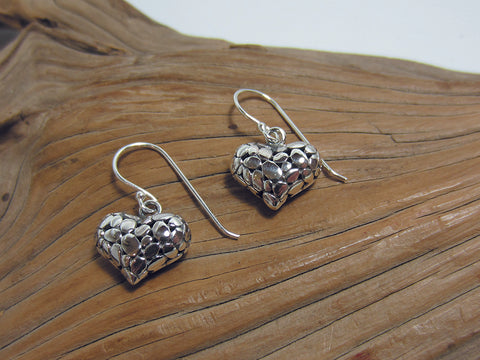 These cute little sterling silver drop earrings measure about 15mm across. 925 Silver Canterbury