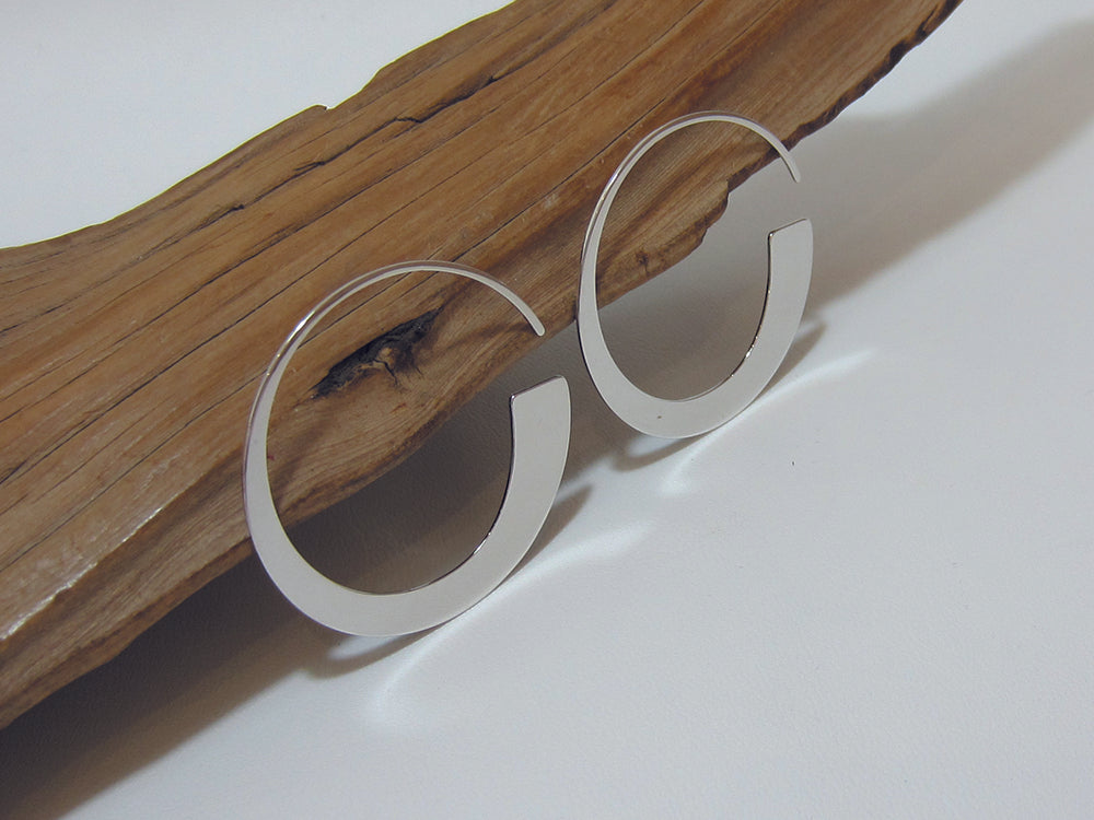 sterling silver pull through hoop earrings 925 Canterbury