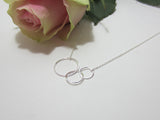 sterling silver asymmetric circles necklace