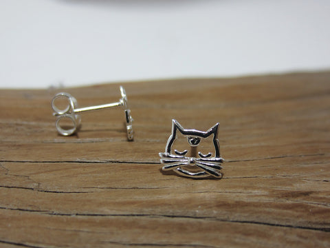 sterling silver cat's whiskers studs 925 Canterbury
