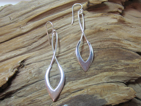 sterling silver crossover drop earrings simplicity 925 canterbury