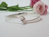 sterling silver curled clasp bangle simplicity organic 925 canterbury