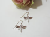 sterling silver dragonfly drop earrings