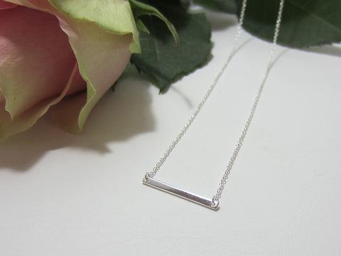 sterling silver fine bar necklace 925 Canterbury
