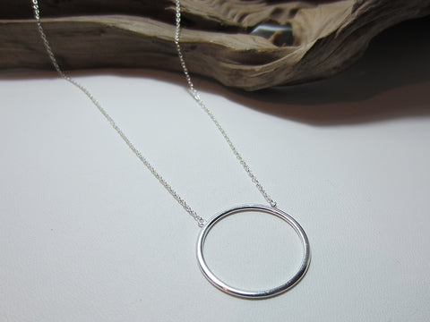sterling silver fine circle necklace 925 Canterbury