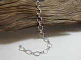 Classic sterling silver, oval link bracelet which is 20cm long. 925 Canterbury