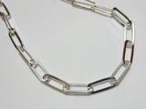 Sterling silver paperclip chain which is 17" long. 925 Silver Canterbury