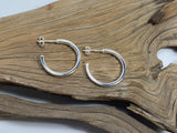 Square section sterling silver hoops which are great for everyday wear - they measure 22mm across. 925 silver Canterbury