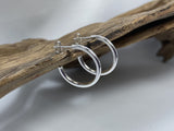 Square section sterling silver hoops which are great for everyday wear - they measure 22mm across. 925 silver Canterbury