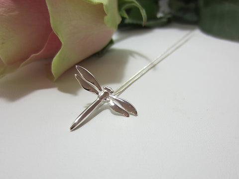 small sterling silver dragonfly pendant 925 Canterbury