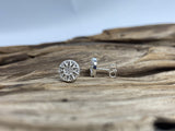 sterling silver starburst studs with cubic zirconia 925 Silver Canterbury