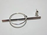 sterling silver stick and circle drops 925 Canterbury