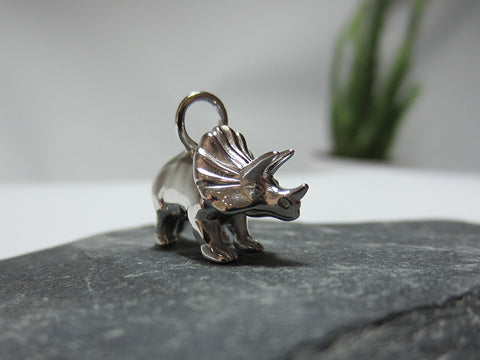 sterling silver triceratops pendant 925 Silver Canterbury