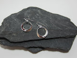 sterling silver twisted circle drop earrings 925 Canterbury